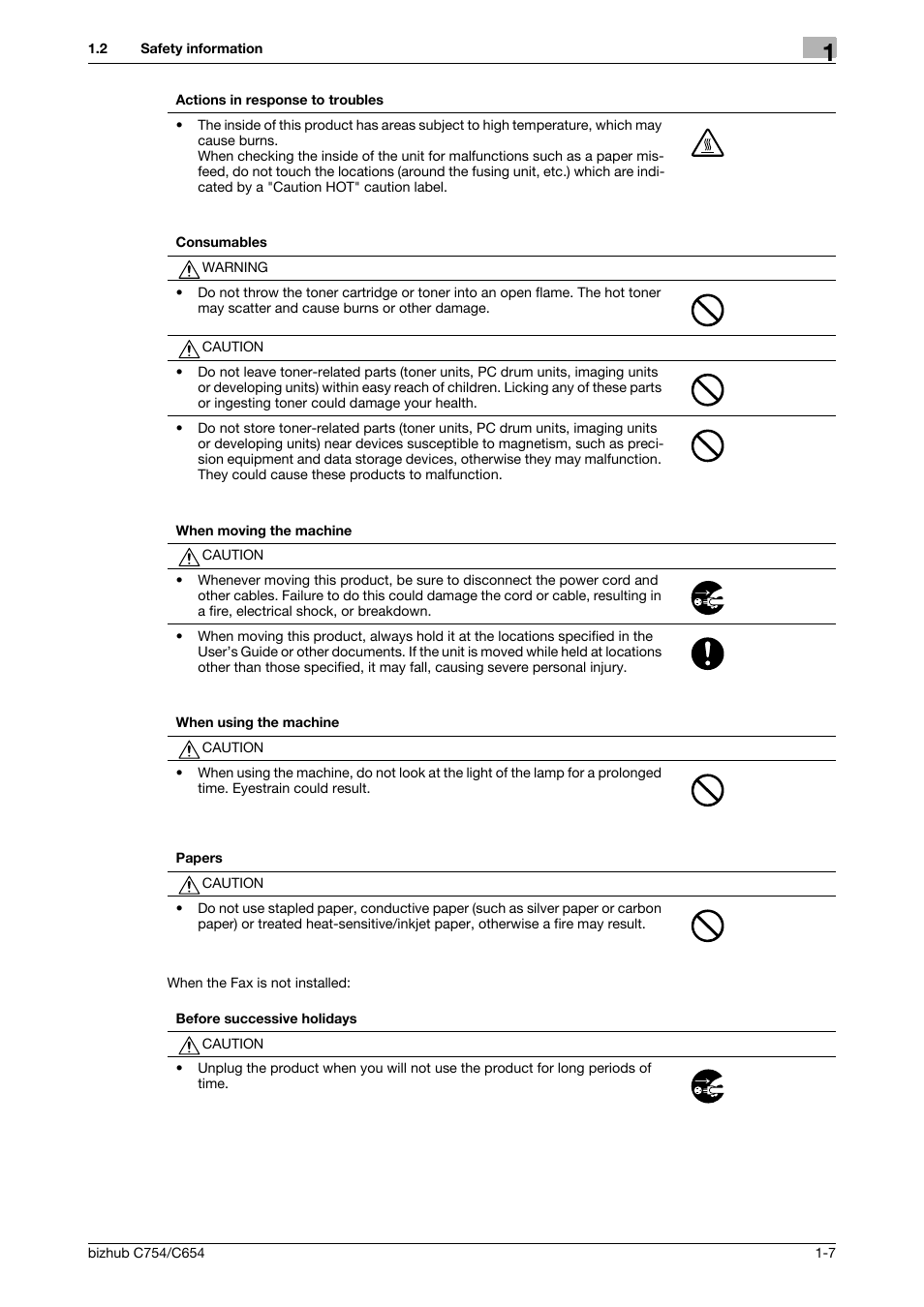 Konica Minolta bizhub C654 User Manual | Page 13 / 130