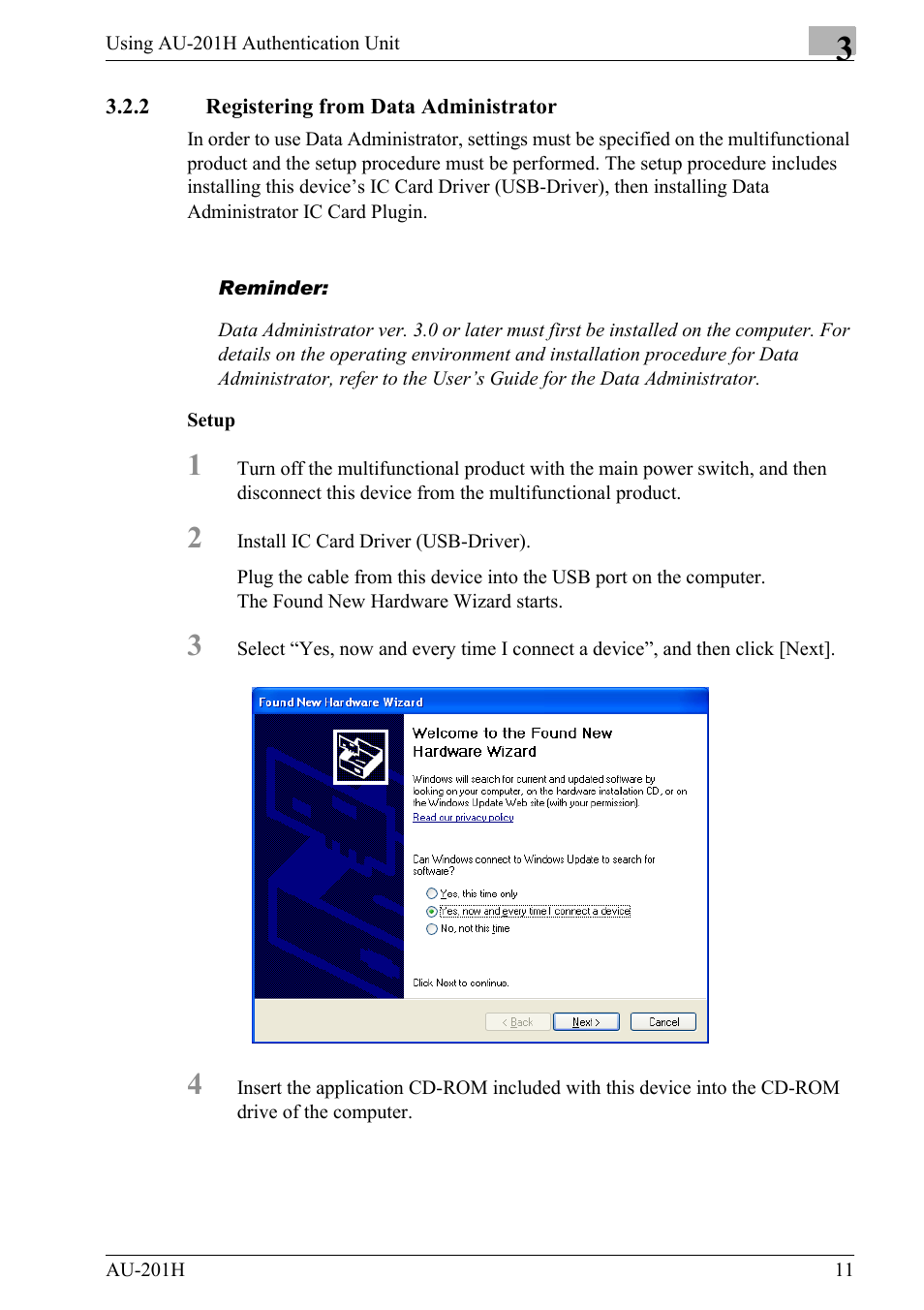 2 registering from data administrator | Konica Minolta bizhub 652 User Manual | Page 11 / 38