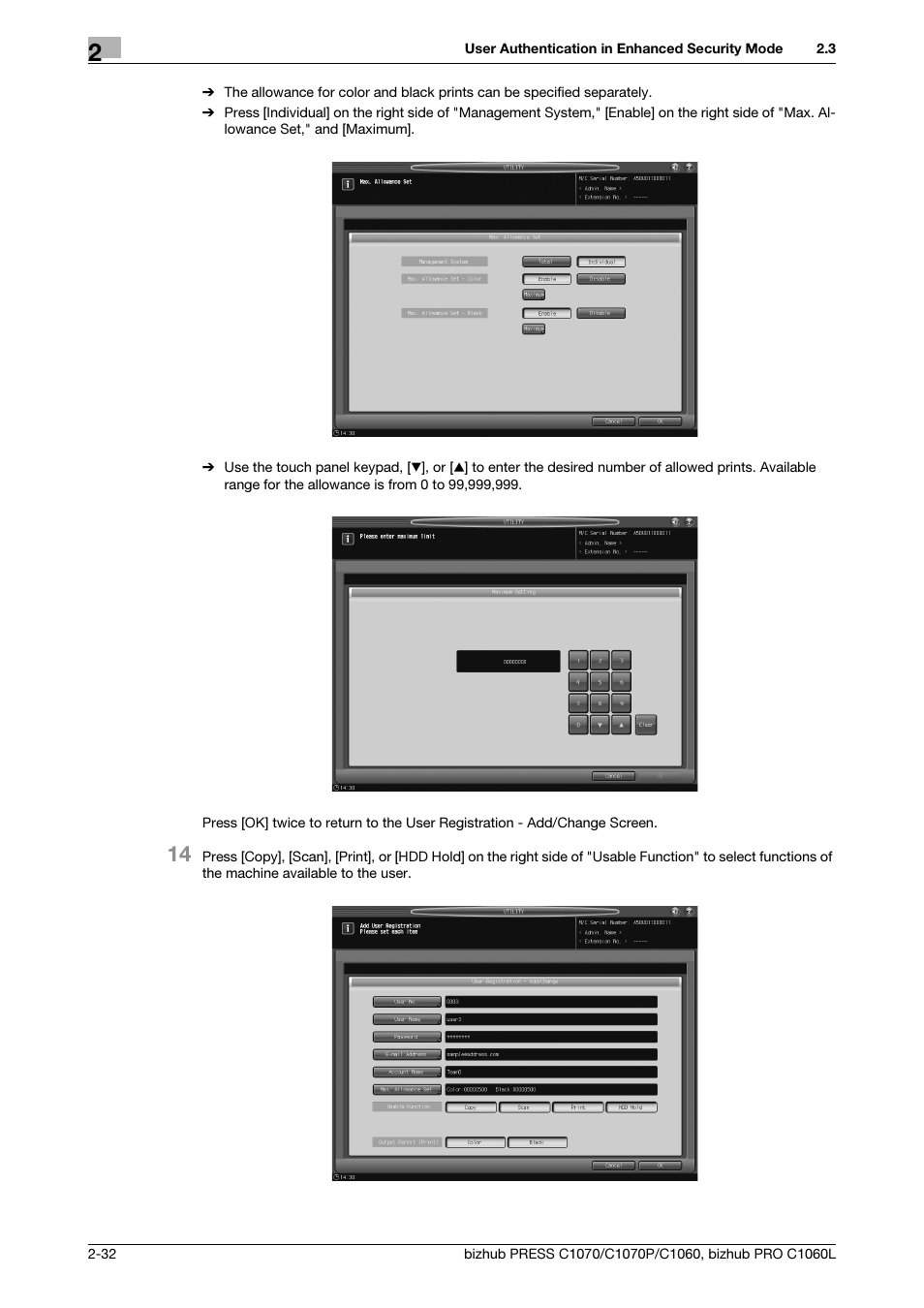 Konica Minolta bizhub PRESS C1060 User Manual | Page 40 / 68