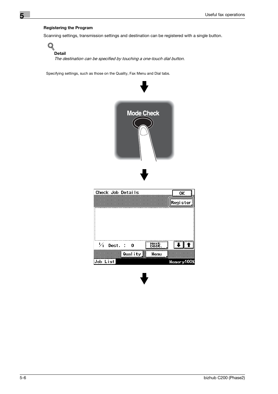 Registering the program | Konica Minolta bizhub C200 User Manual | Page 108 / 204