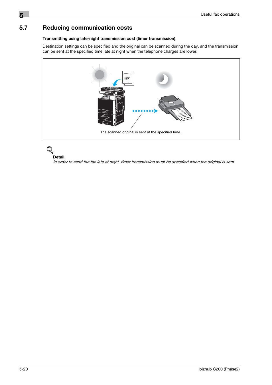 7 reducing communication costs, Reducing communication costs -20 | Konica Minolta bizhub C200 User Manual | Page 122 / 204