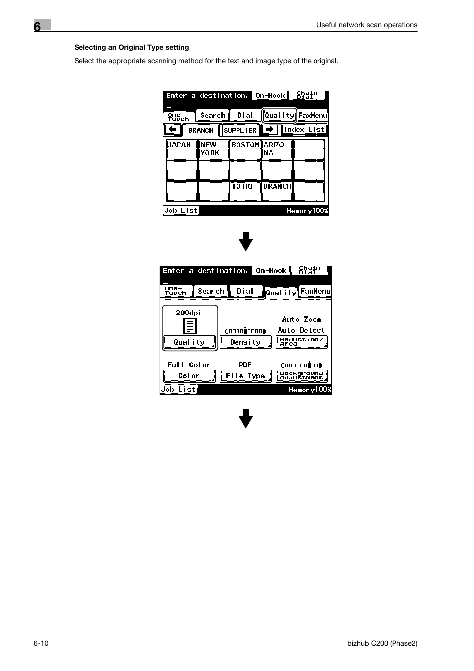 Selecting an original type setting | Konica Minolta bizhub C200 User Manual | Page 146 / 204