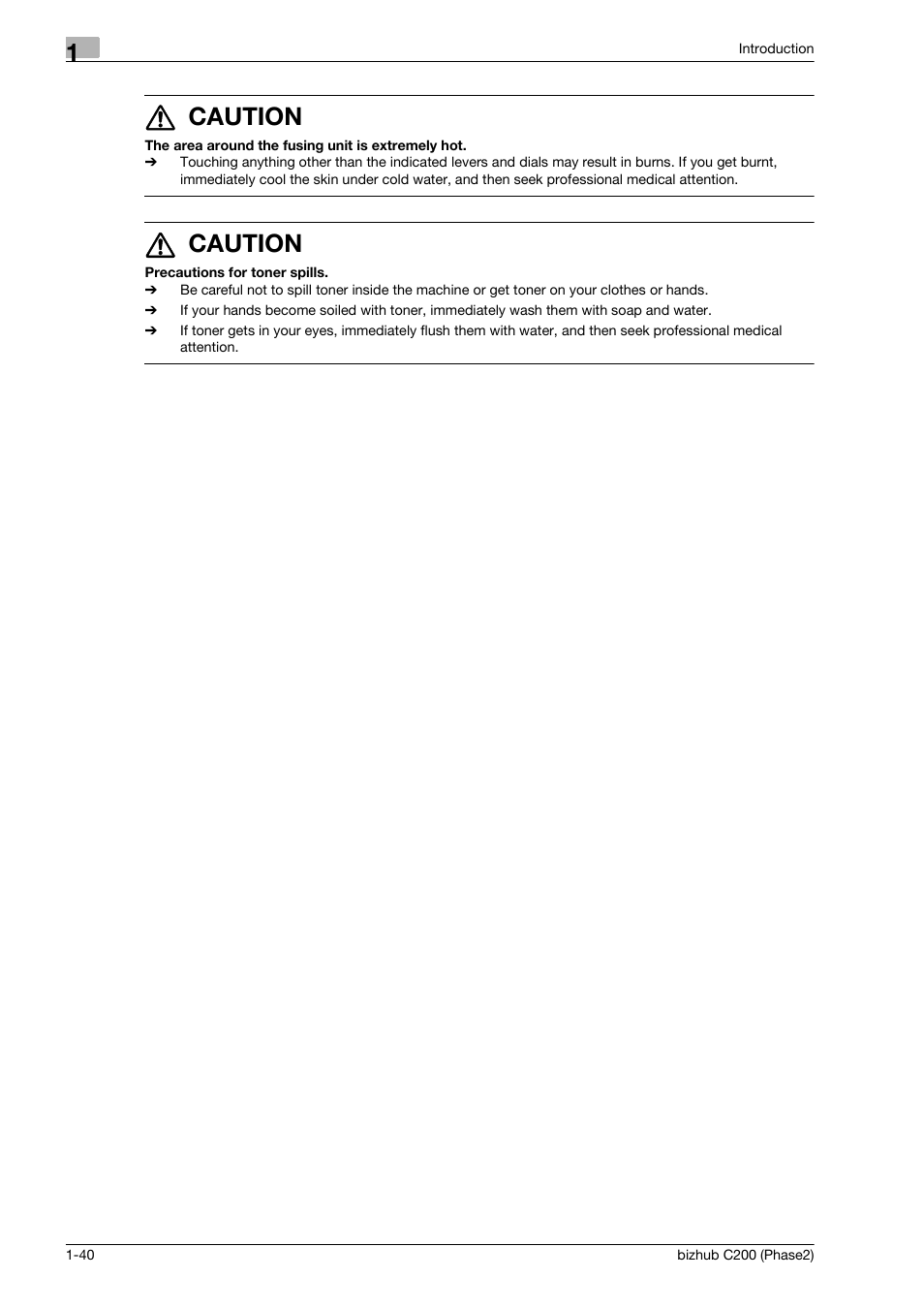 7 caution | Konica Minolta bizhub C200 User Manual | Page 44 / 204