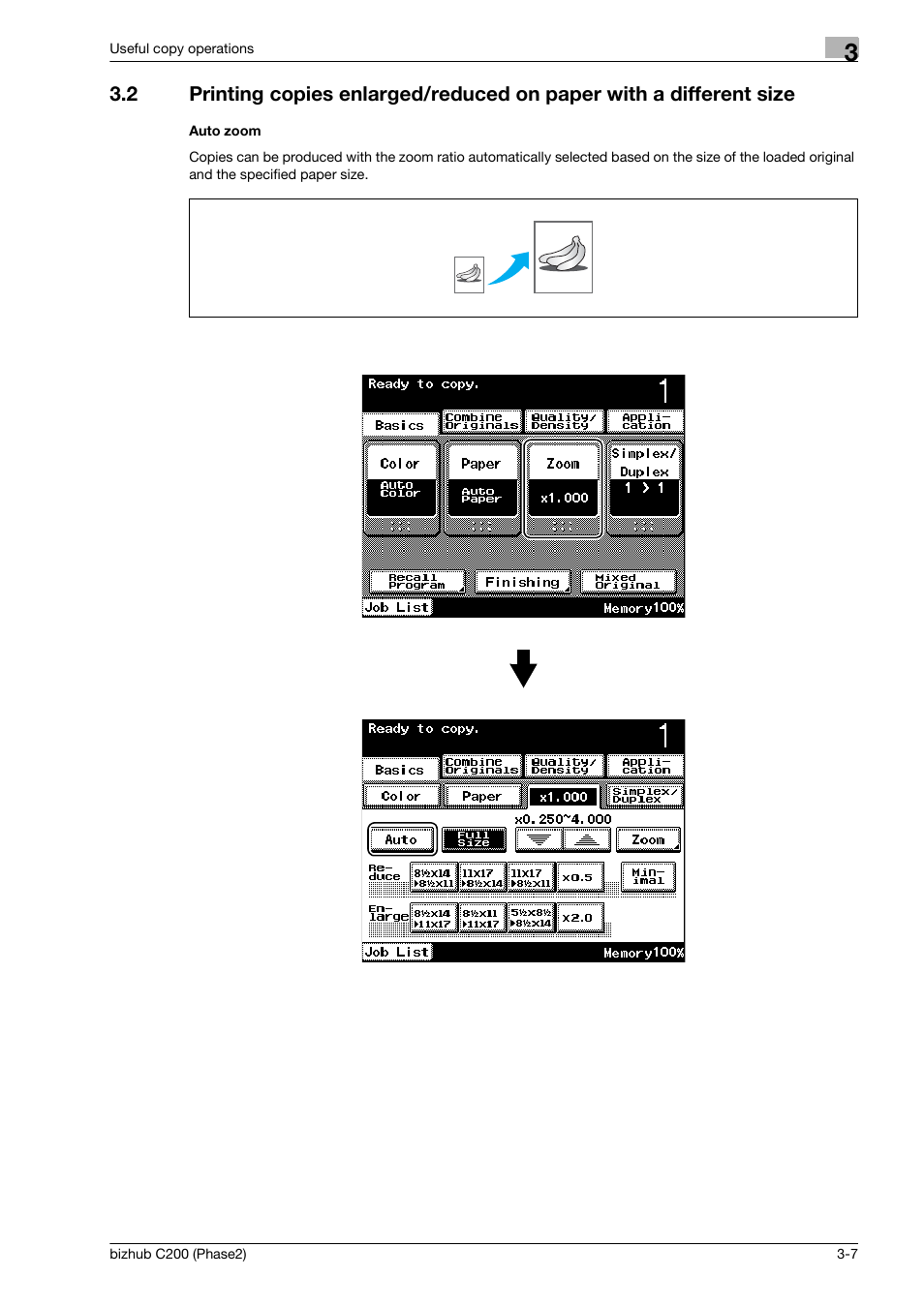 Auto zoom | Konica Minolta bizhub C200 User Manual | Page 79 / 204