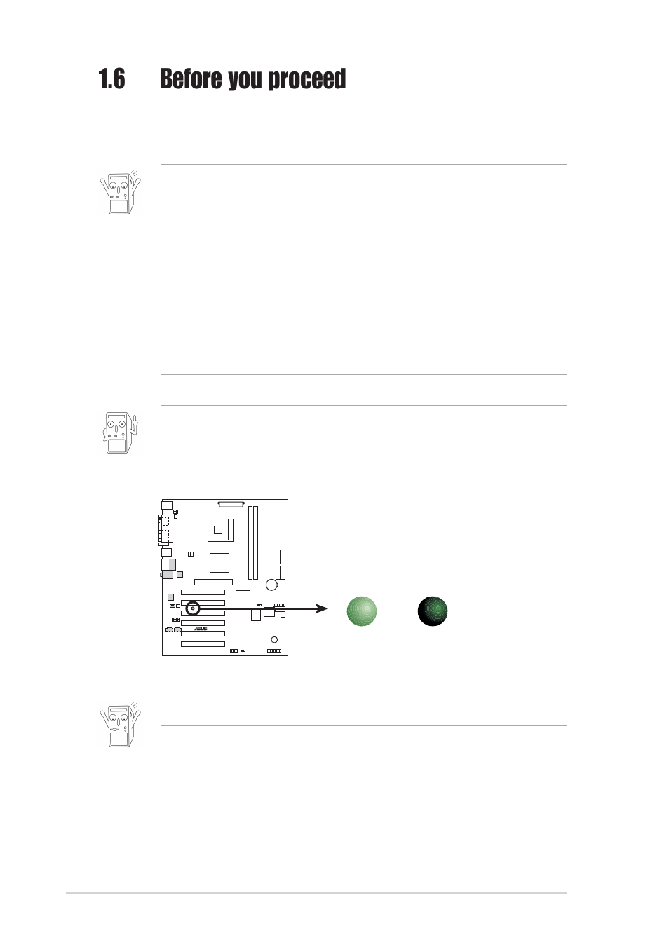6 before you proceed, 8 chapter 1: product introduction | Asus P4S-X User Manual | Page 18 / 64