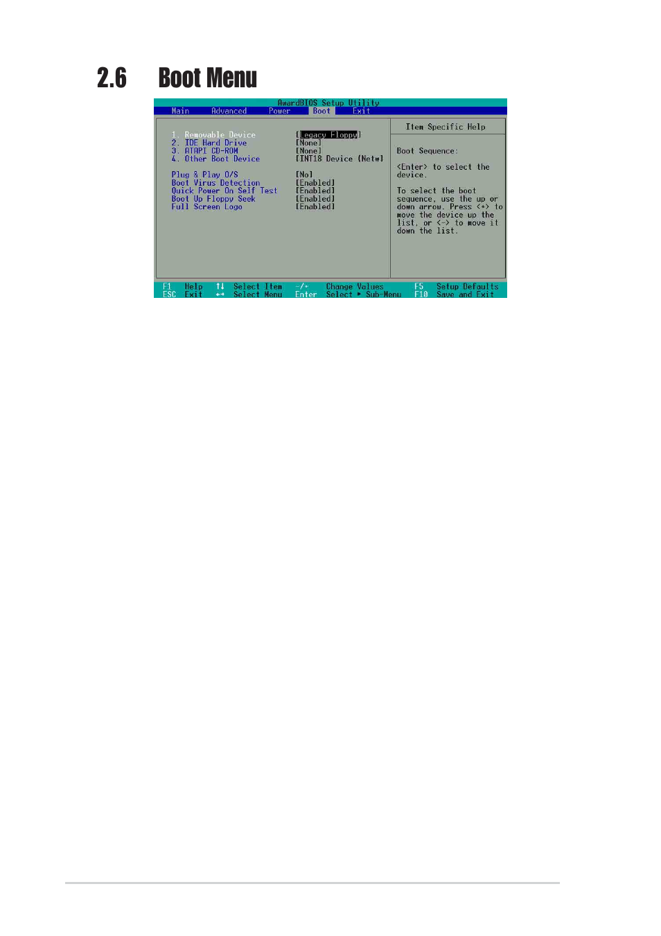 6 boot menu | Asus P4S-X User Manual | Page 58 / 64