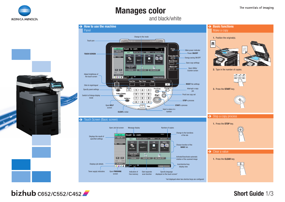 Konica Minolta BIZHUB C652DS User Manual | 3 pages