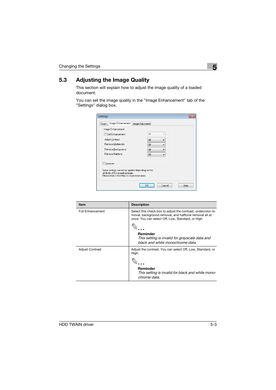 3 adjusting the image quality, Adjusting the image quality -3 | Konica Minolta bizhub C754 User Manual | Page 23 / 42