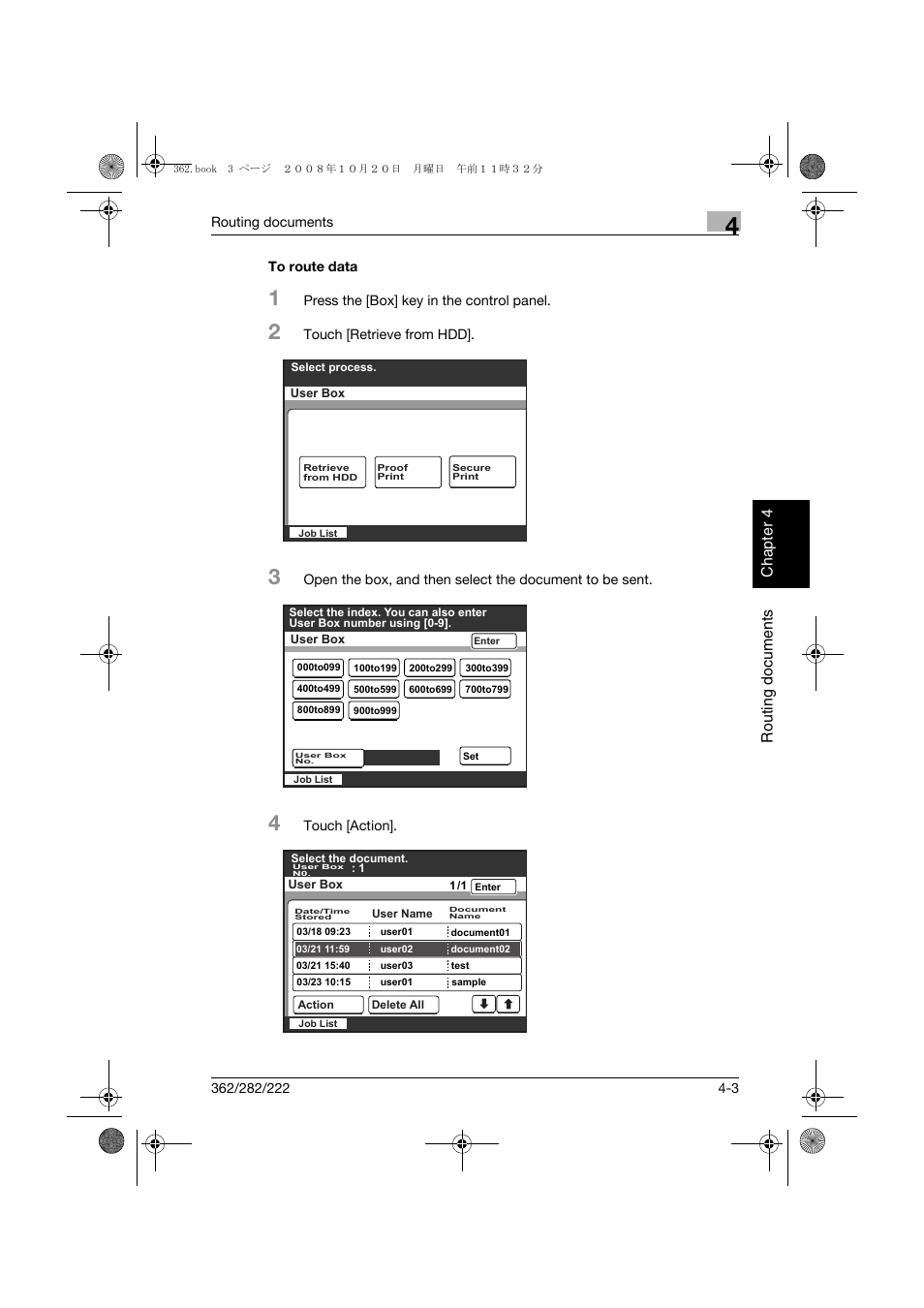 To route data, To route data -3 | Konica Minolta bizhub 282 User Manual | Page 94 / 204