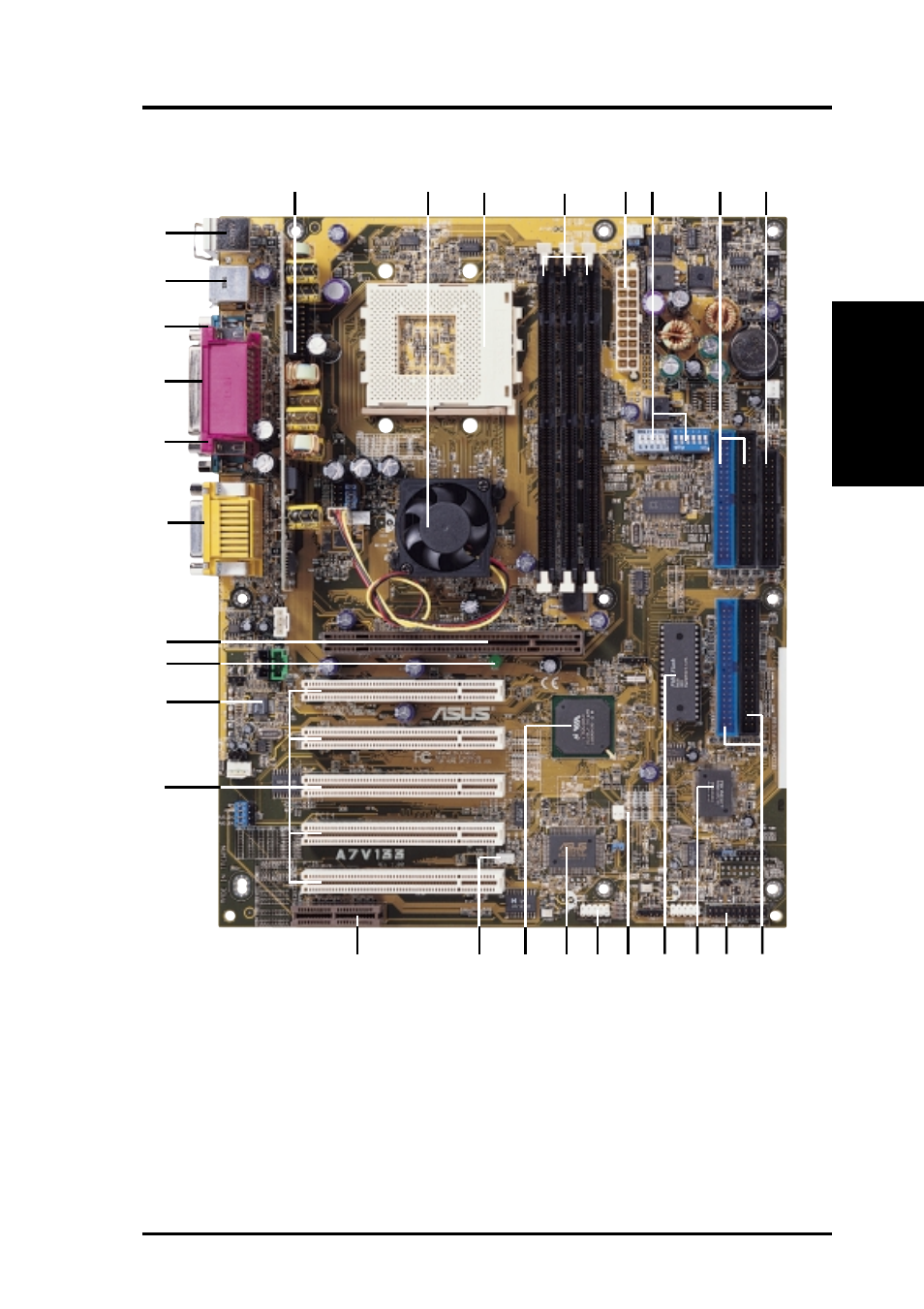 Features, 1 component locations | Asus A7V133-C User Manual | Page 13 / 102