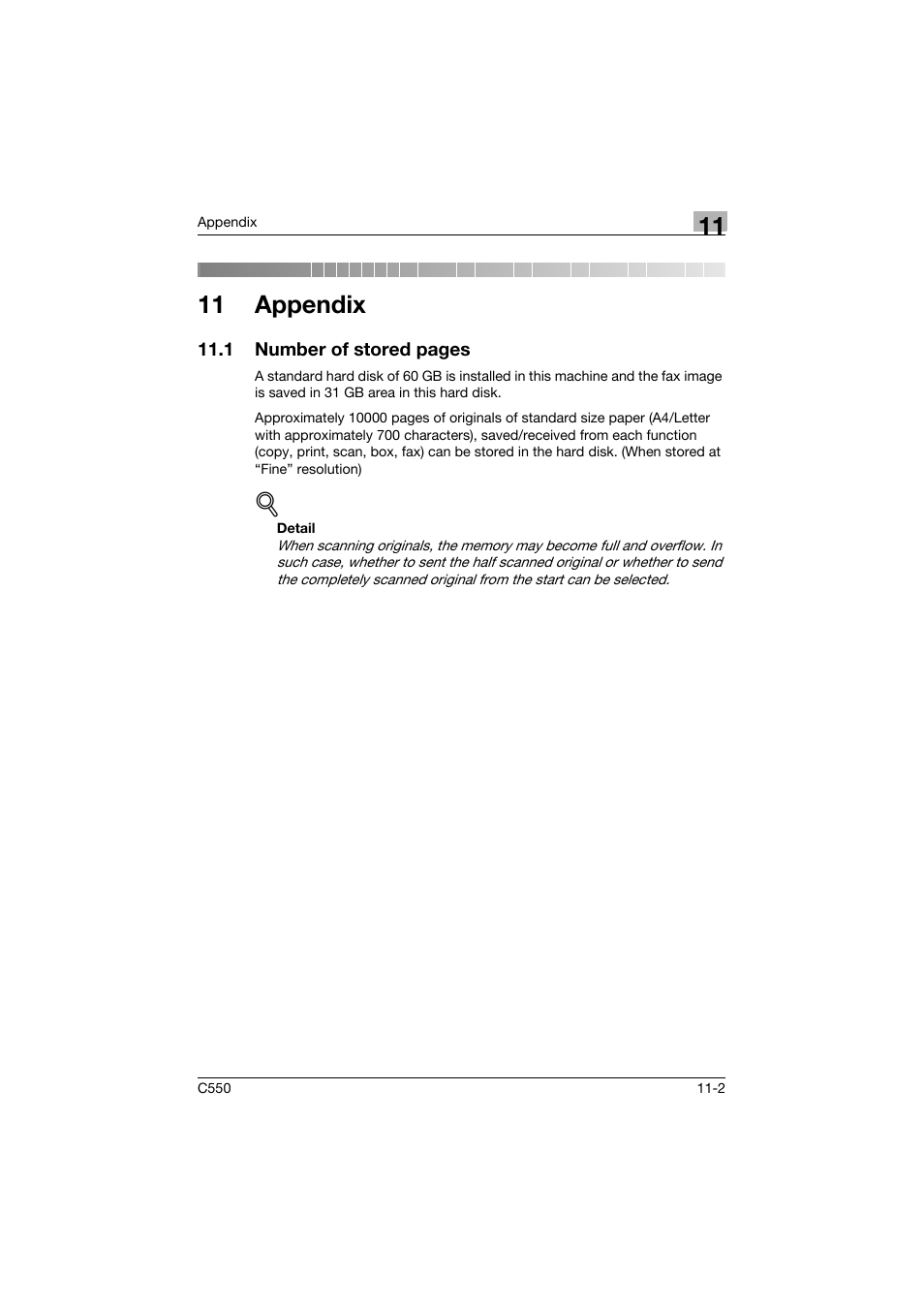 11 appendix | Konica Minolta bizhub C550 User Manual | Page 389 / 403