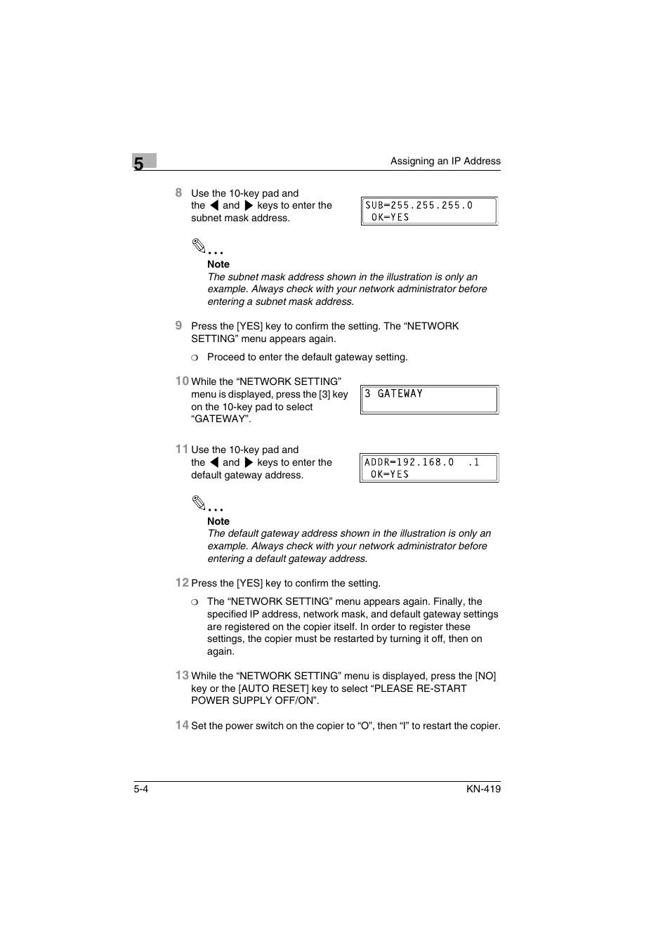 Konica Minolta KN-419 User Manual | Page 27 / 52