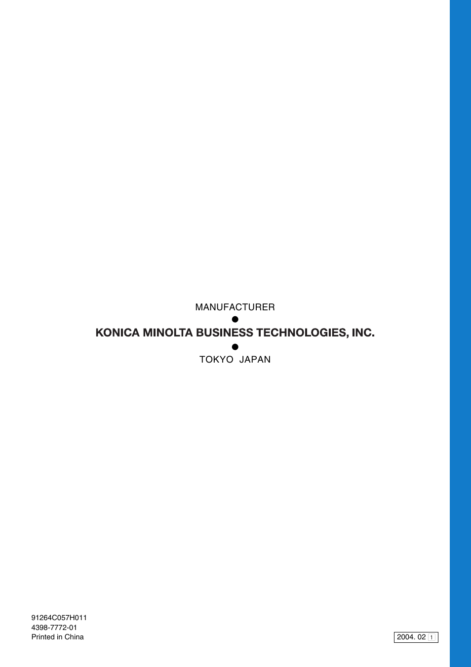 Konica Minolta KN-419 User Manual | Page 52 / 52