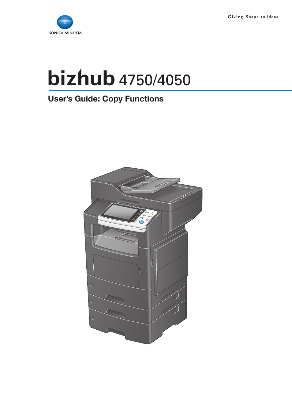 Konica Minolta bizhub 4750 User Manual | 30 pages