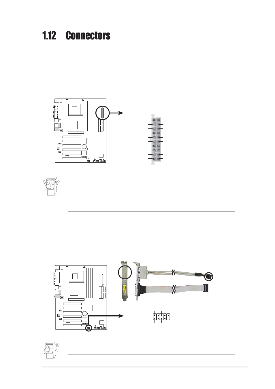 12 connectors, Atx power connectors (20-pin atxpwr) | Asus A7V8X-X User Manual | Page 25 / 64