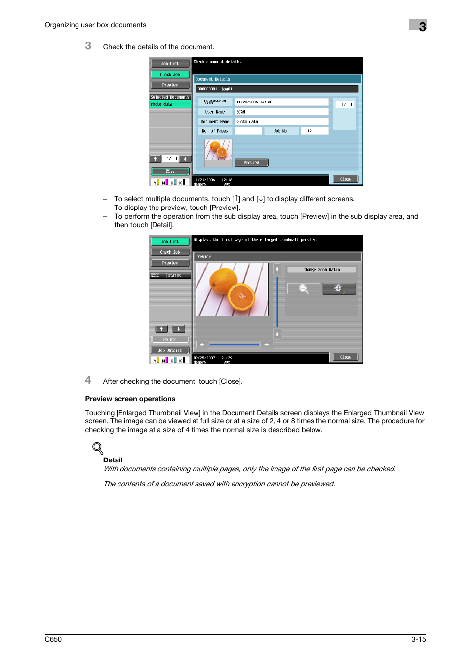 Preview screen operations, Preview screen operations -15 | Konica Minolta bizhub C650 User Manual | Page 100 / 280