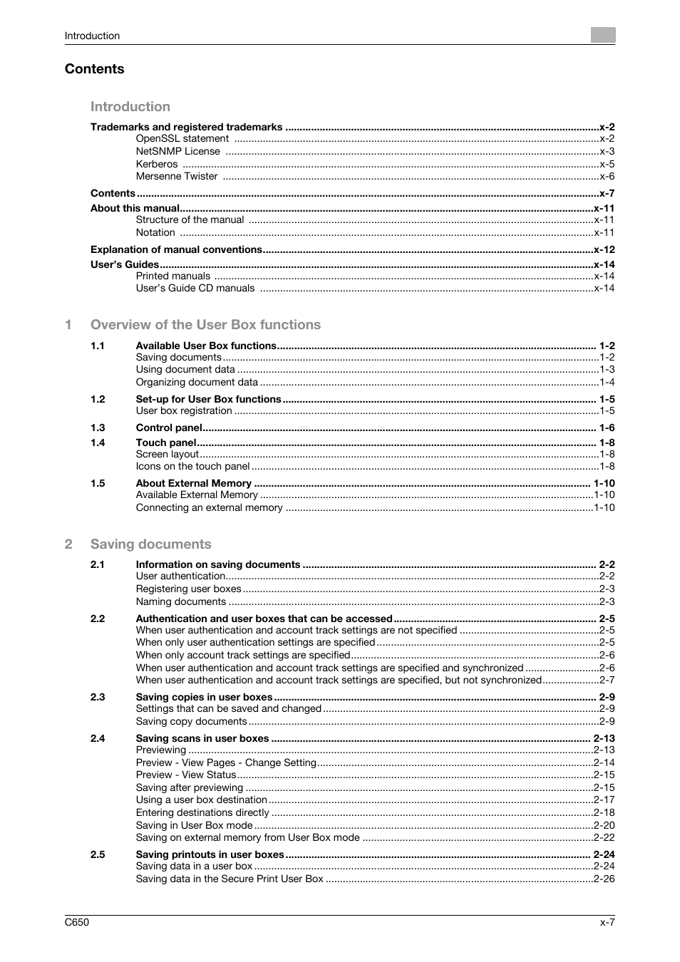 Konica Minolta bizhub C650 User Manual | Page 8 / 280