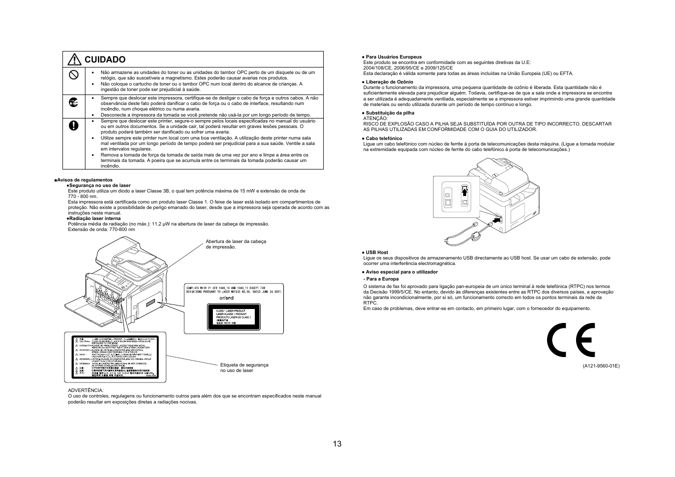 Cuidado | Konica Minolta bizhub C35 User Manual | Page 14 / 49