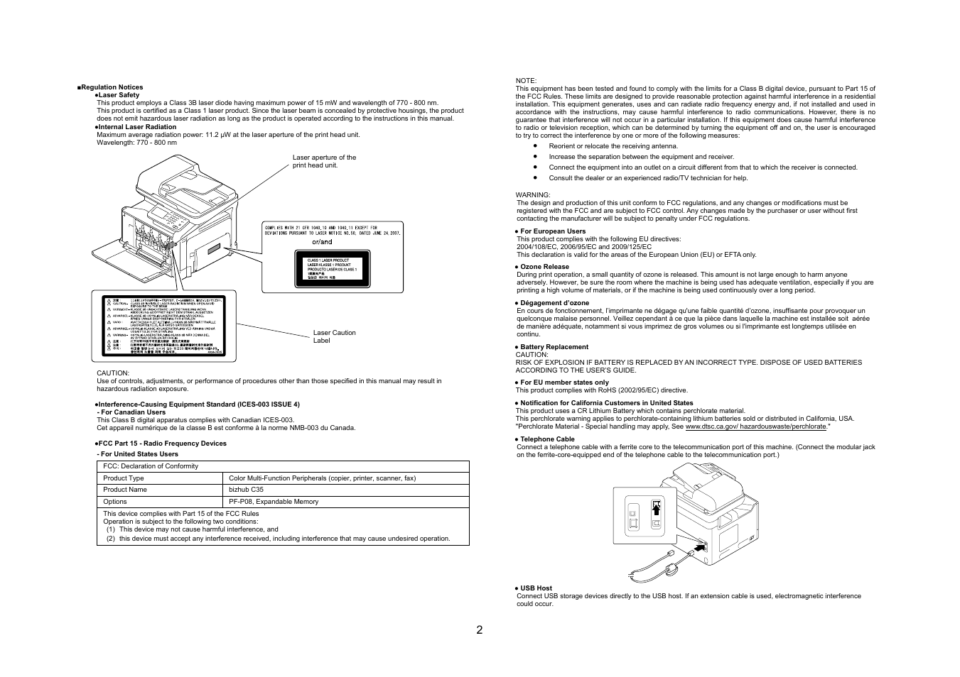 Konica Minolta bizhub C35 User Manual | Page 3 / 49