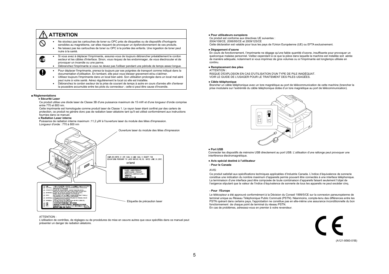 Attention | Konica Minolta bizhub C35 User Manual | Page 6 / 49