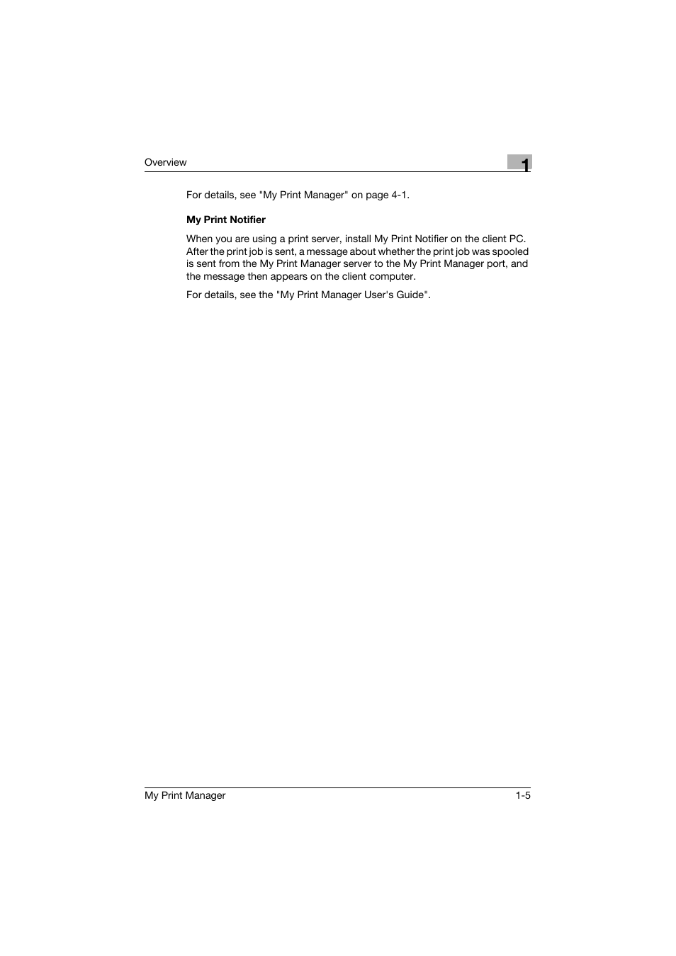 My print notifier, My print notifier -5 | Konica Minolta PageScope Enterprise Suite User Manual | Page 11 / 65