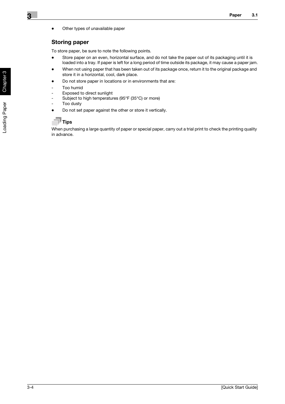 Storing paper, Storing paper -4 | Konica Minolta bizhub C3350 User Manual | Page 27 / 64