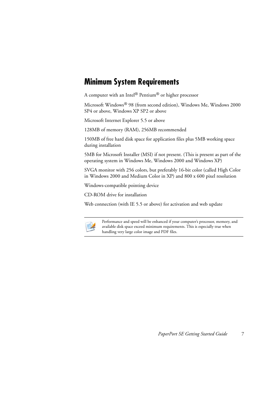 Minimum system requirements | Konica Minolta Magicolor 2480MF User Manual | Page 7 / 28