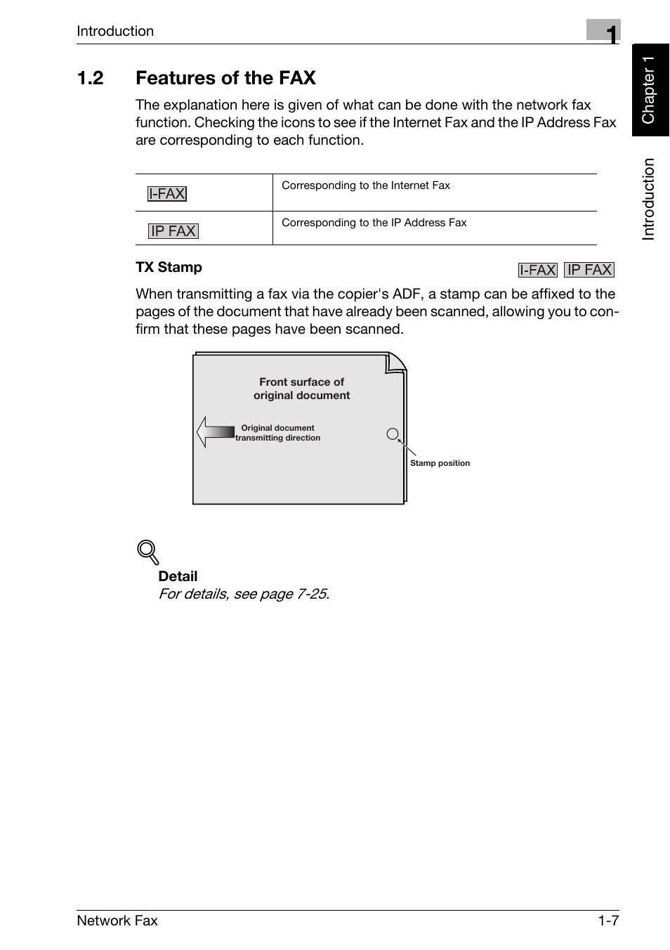 2 features of the fax, Tx stamp, Features of the fax -7 | Konica Minolta bizhub 750 User Manual | Page 16 / 334