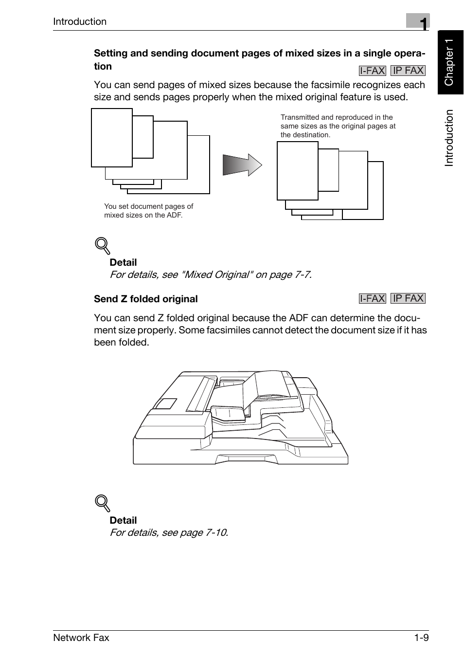 Send z folded original | Konica Minolta bizhub 750 User Manual | Page 18 / 334