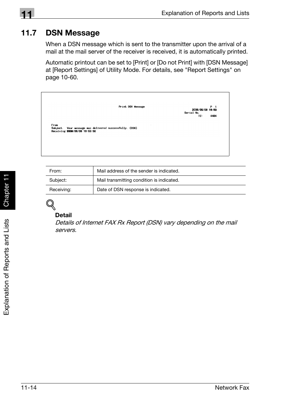 7 dsn message, Dsn message -14 | Konica Minolta bizhub 750 User Manual | Page 261 / 334