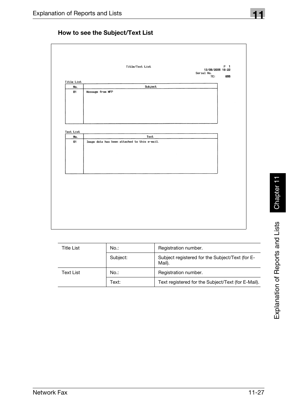 How to see the subject/text list | Konica Minolta bizhub 750 User Manual | Page 274 / 334