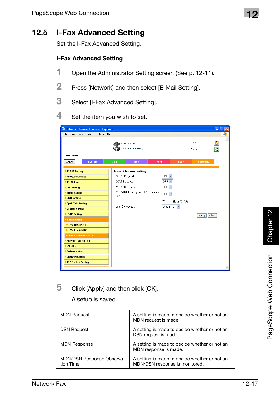 5 i-fax advanced setting, I-fax advanced setting, I-fax advanced setting -17 | Konica Minolta bizhub 750 User Manual | Page 296 / 334