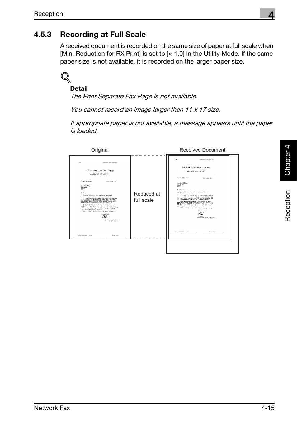 3 recording at full scale, Recording at full scale -15 | Konica Minolta bizhub 750 User Manual | Page 98 / 334