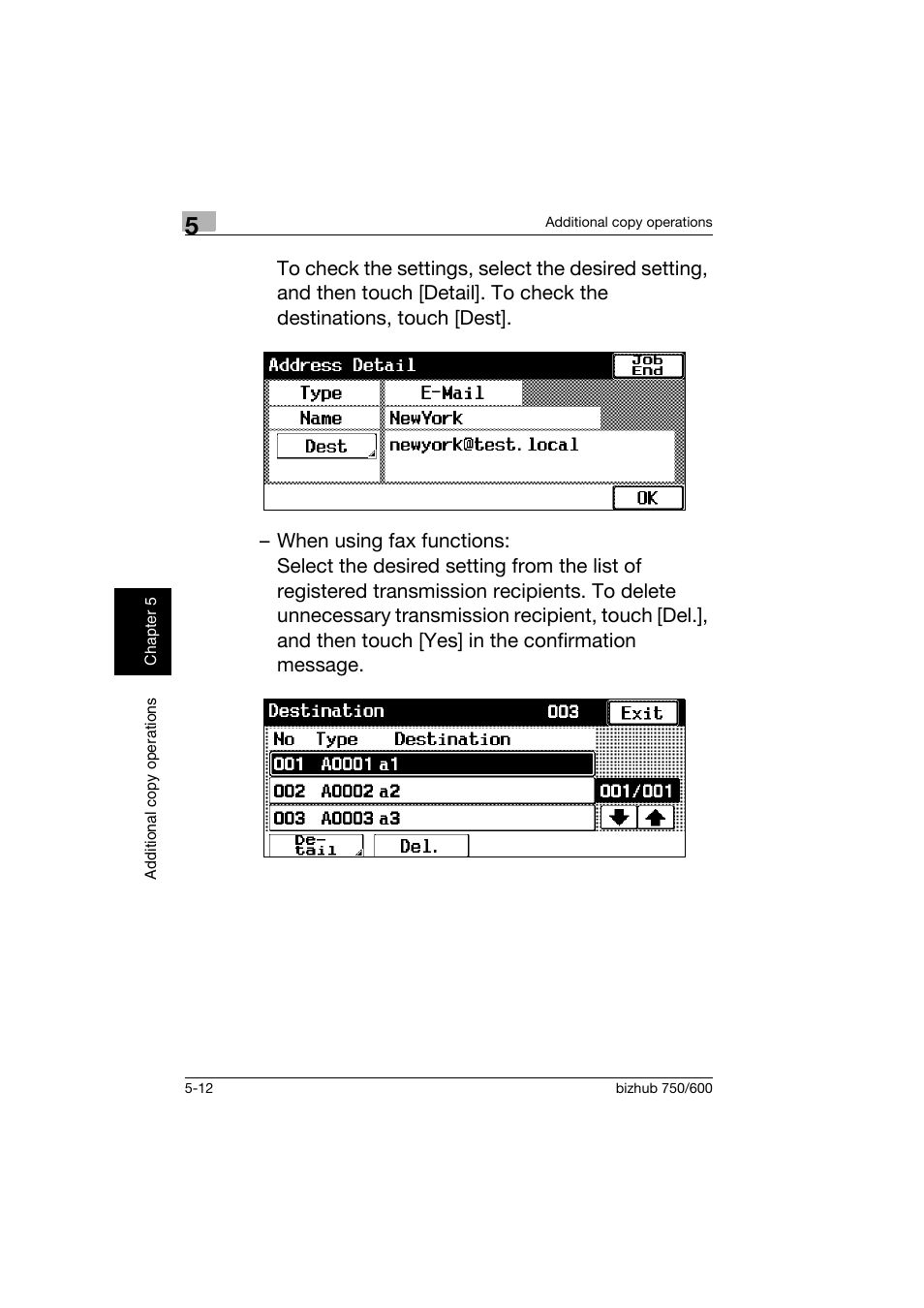 Konica Minolta bizhub 750 User Manual | Page 145 / 150