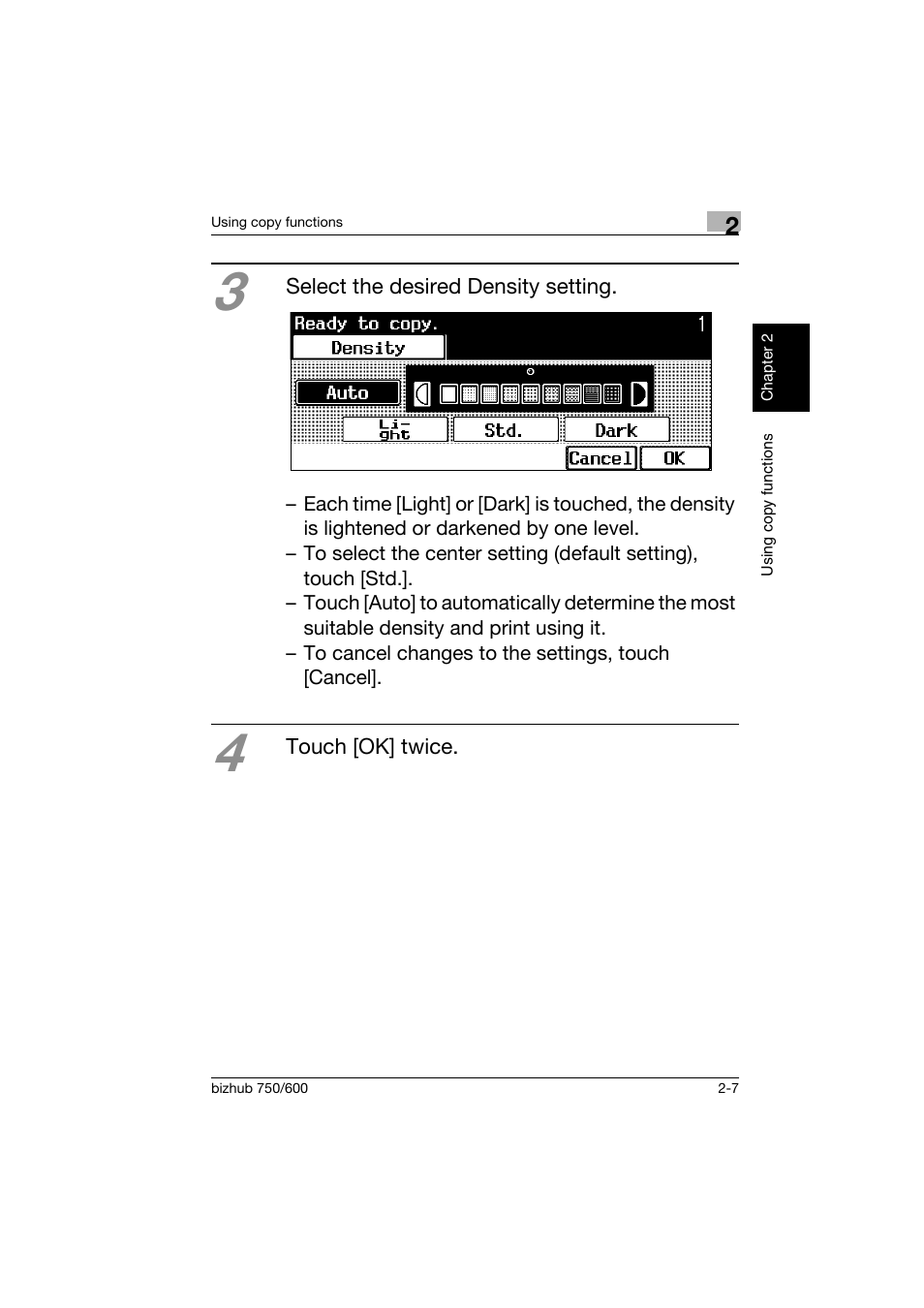 Konica Minolta bizhub 750 User Manual | Page 44 / 150