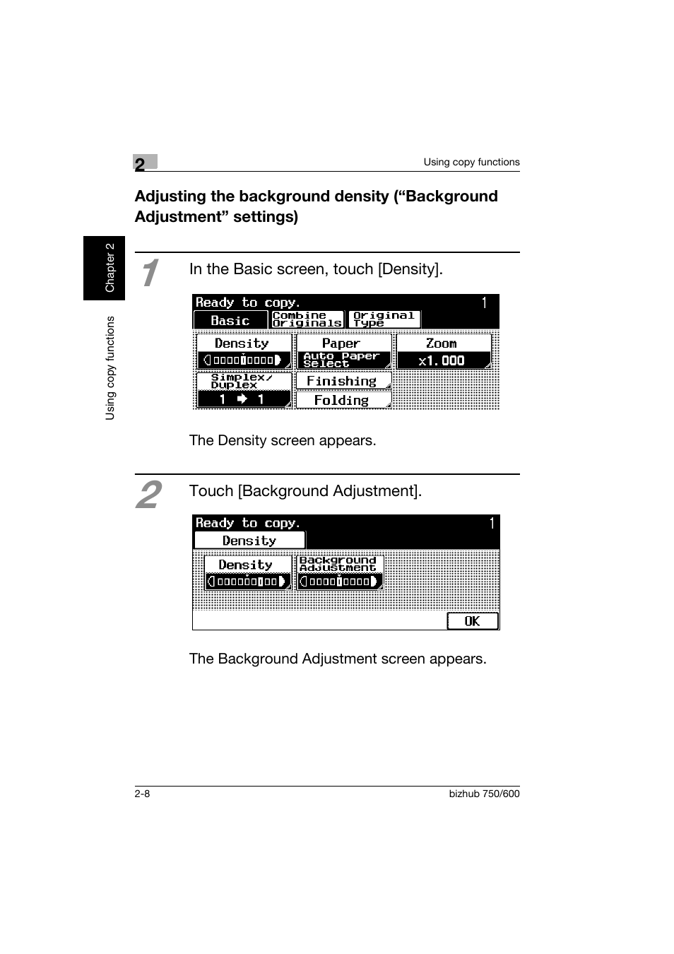 Konica Minolta bizhub 750 User Manual | Page 45 / 150