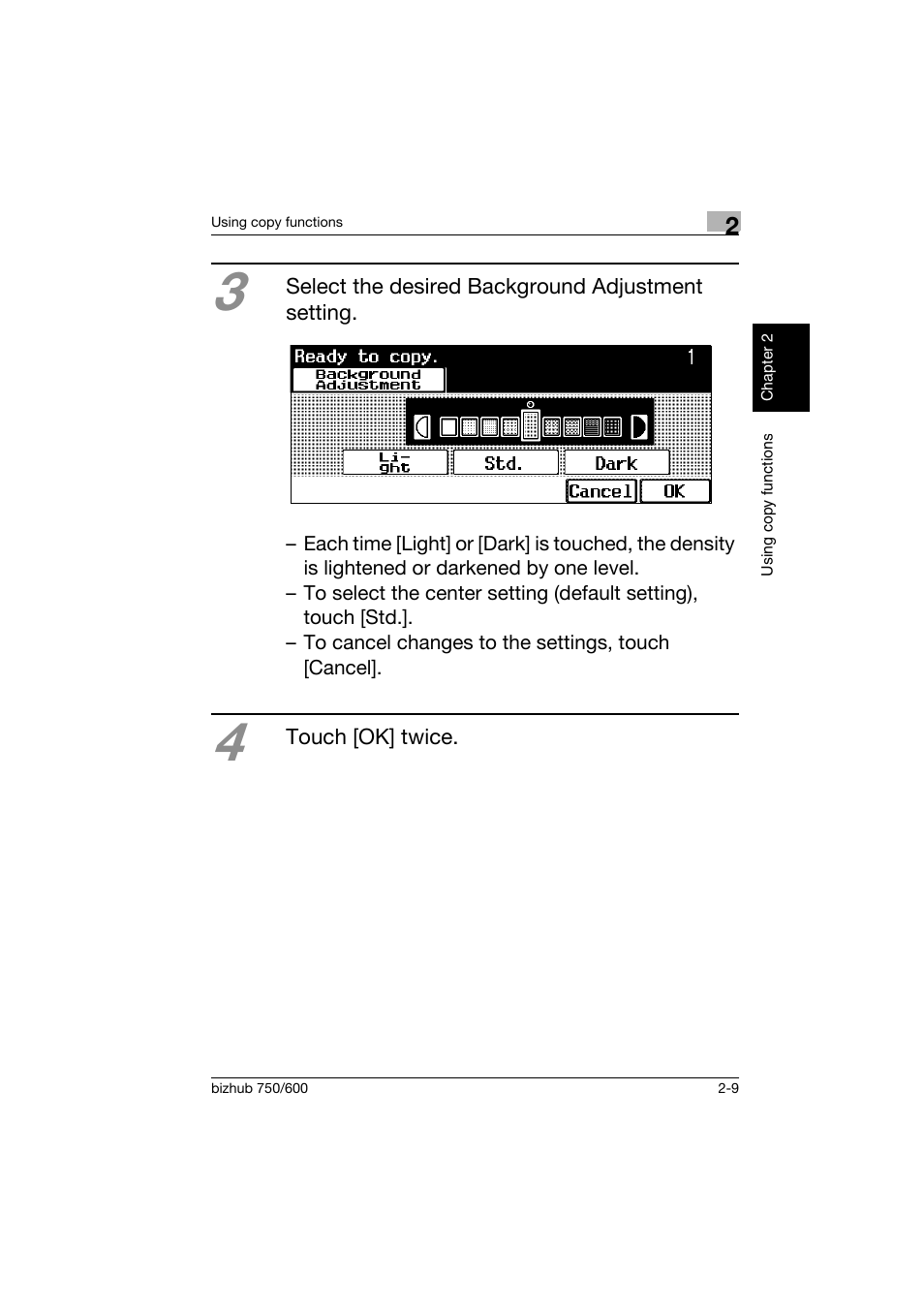 Konica Minolta bizhub 750 User Manual | Page 46 / 150