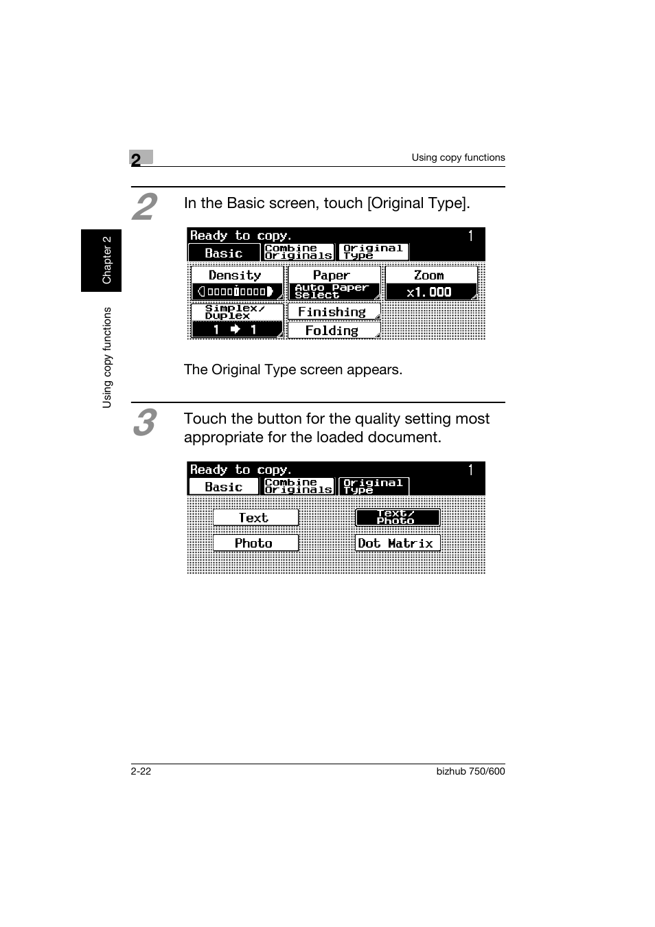 Konica Minolta bizhub 750 User Manual | Page 59 / 150