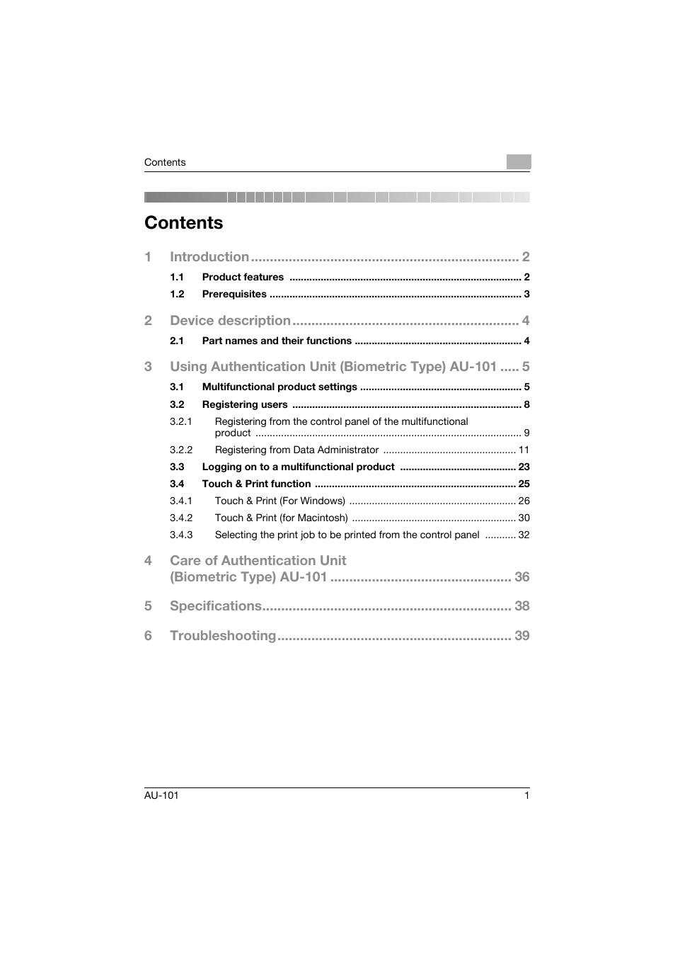 Konica Minolta bizhub C451 User Manual | Page 2 / 44