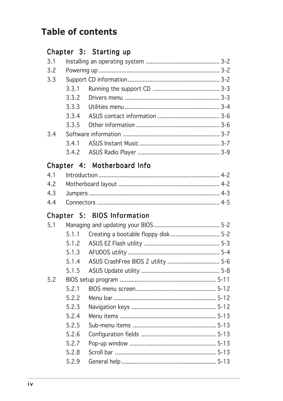 Asus T2-AE1 User Manual | Page 4 / 104