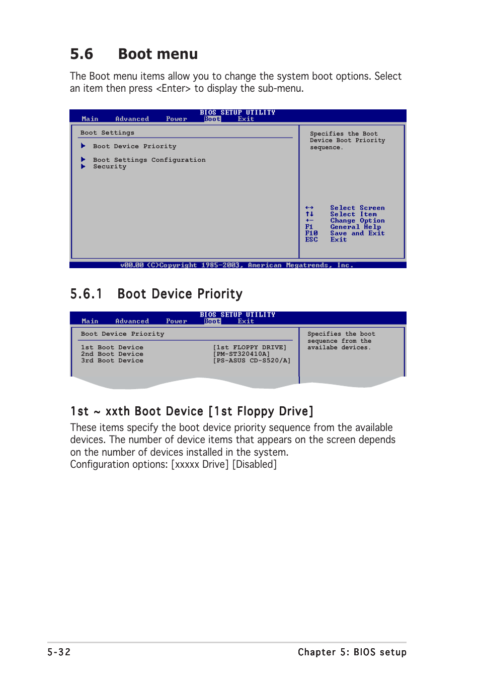 6 boot menu | Asus T2-AE1 User Manual | Page 96 / 104