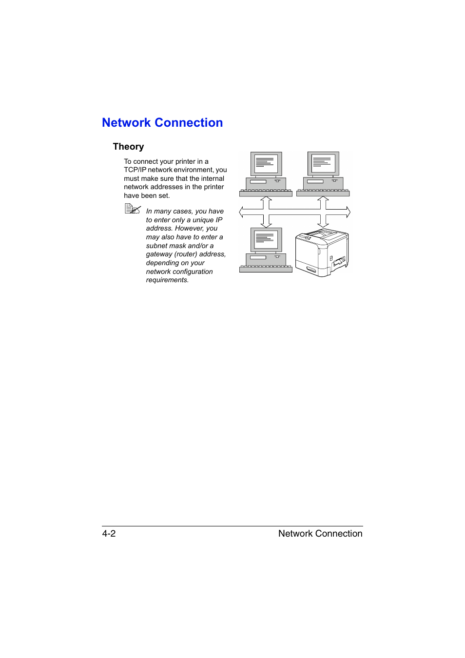 Network connection, Theory, Network connection -2 | Theory -2 | Konica Minolta magicolor 3730DN User Manual | Page 119 / 185