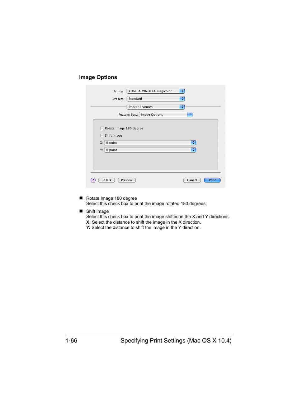 Image options, Image options -66 | Konica Minolta magicolor 3730DN User Manual | Page 81 / 185