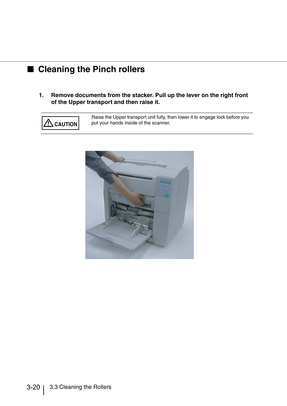 Cleaning the pinch rollers | Konica Minolta Fujitsu Scanner User Manual | Page 106 / 316