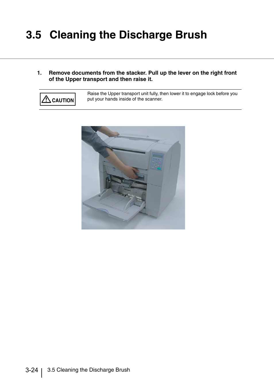 5 cleaning the discharge brush, Cleaning the discharge brush -24 | Konica Minolta Fujitsu Scanner User Manual | Page 110 / 316