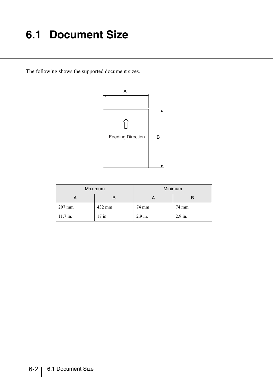 1 document size, Document size -2 | Konica Minolta Fujitsu Scanner User Manual | Page 192 / 316