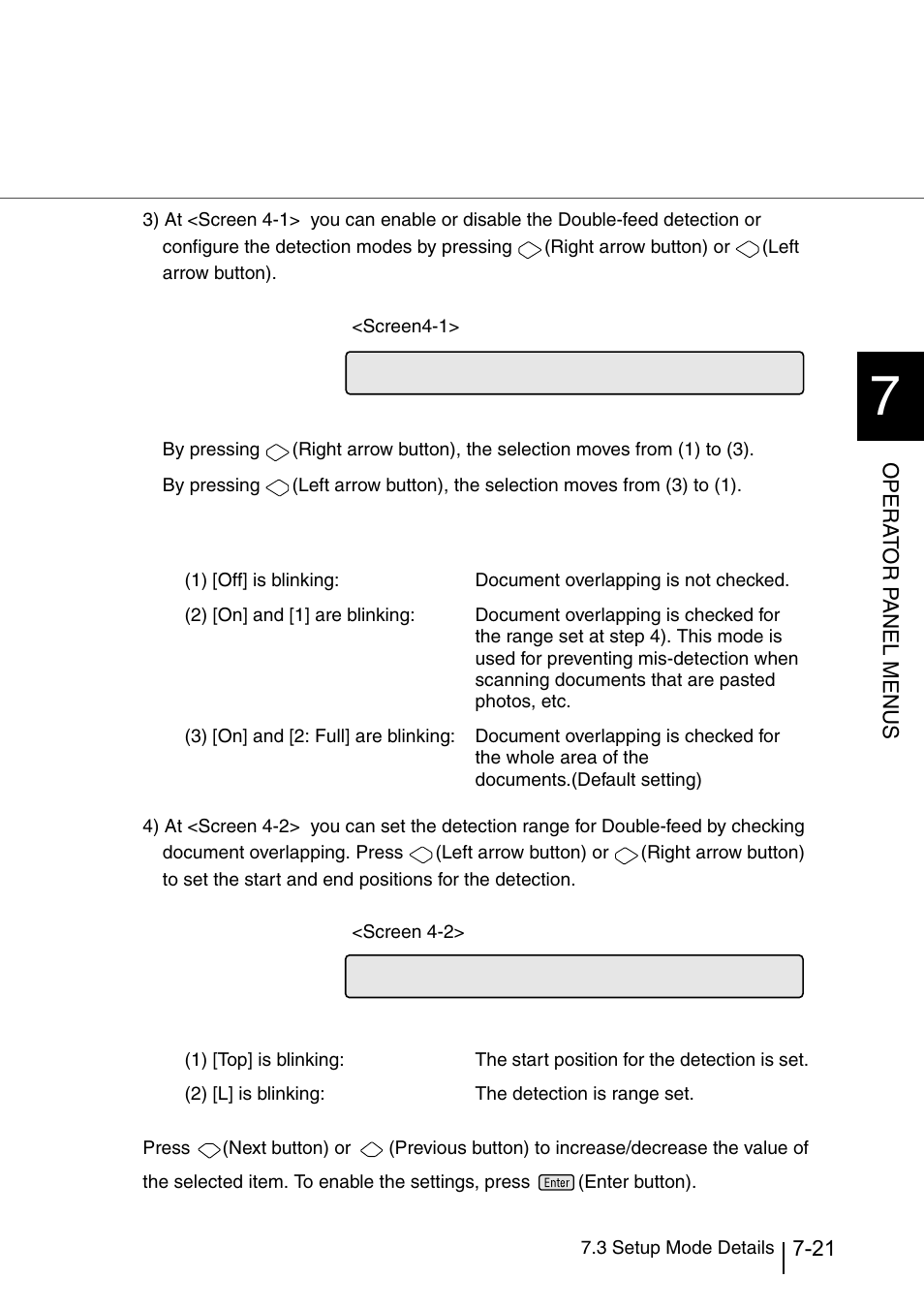 Opera t or p a nel menus | Konica Minolta Fujitsu Scanner User Manual | Page 221 / 316