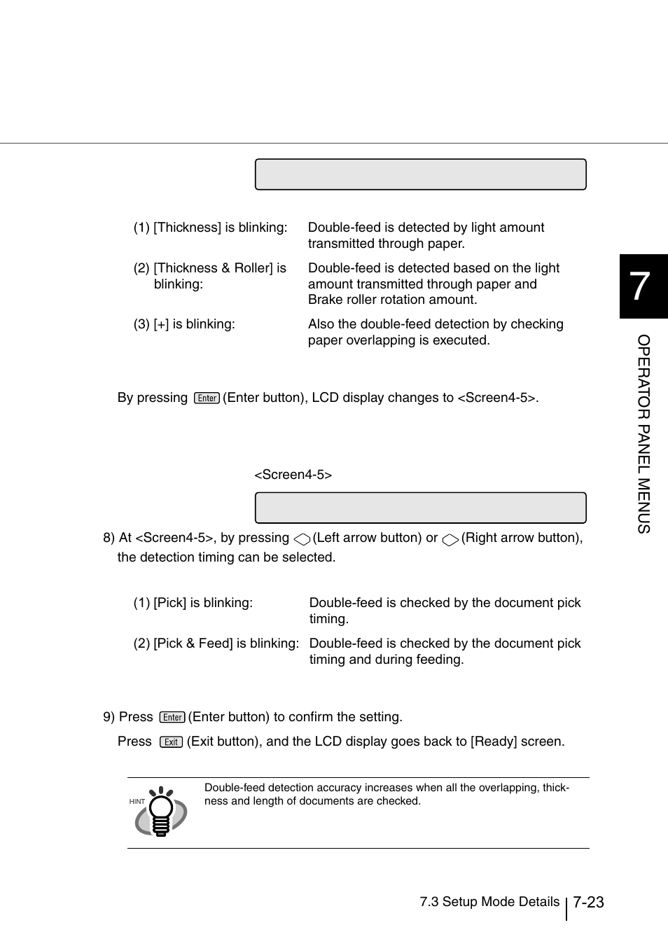 Opera t or p a nel menus | Konica Minolta Fujitsu Scanner User Manual | Page 223 / 316