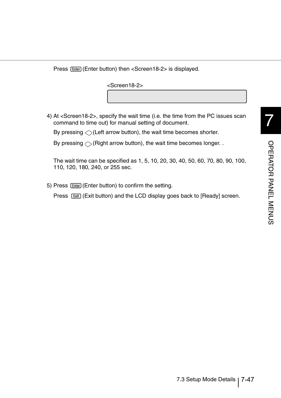 Opera t or p a nel menus | Konica Minolta Fujitsu Scanner User Manual | Page 247 / 316