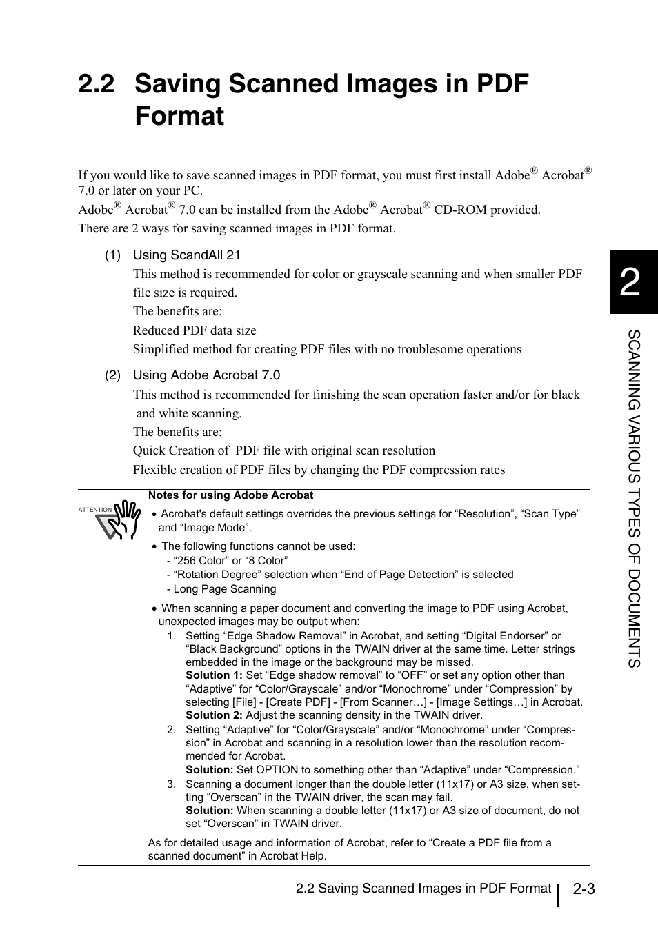 2 saving scanned images in pdf format, Saving scanned images in pdf format -3 | Konica Minolta Fujitsu Scanner User Manual | Page 73 / 316